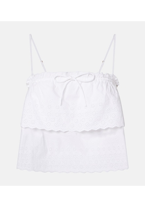 Veronica Beard Oseanna cotton poplin crop top