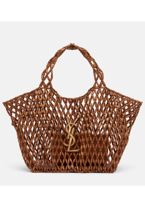 Saint Laurent Icare Cassandre Medium wood shopper