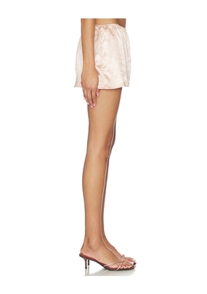 Milkwhite Mini Skirt in Rose. Size XS. Also in S, M, L.