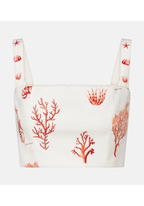 Agua by Agua Bendita Cacao printed cotton crop top