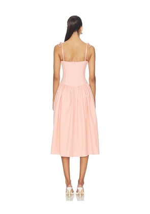 MORE TO COME Theresa Midi Corset Dress in Rose. Size XXS. Also in XS, S.