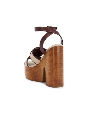 Schutz Rita Cutout Sandal in Brown. Size 6. Also in 10, 8.5, 9, 9.5.