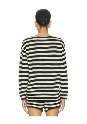 Posse Miles Long Sleeve Top in Black,White. Size S. Also in XXS, XS, M, L.