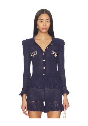 self-portrait Navy Self Embellished Cardigan in Navy. Size S. Also in XS, M, L.