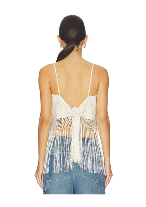 Sea Rafina Eyelet Top in Cream. Size S. Also in L.