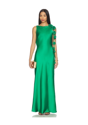 Runaway The Label Zurina Low Back Maxi Dress in Green. Size S. Also in XS, M, XL.