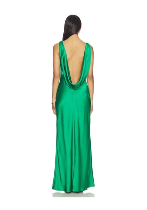 Runaway The Label Zurina Low Back Maxi Dress in Green. Size S. Also in XS, M.