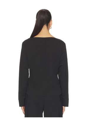 Theory Open Sleeve Boatneck Top in Black. Size S. Also in M.