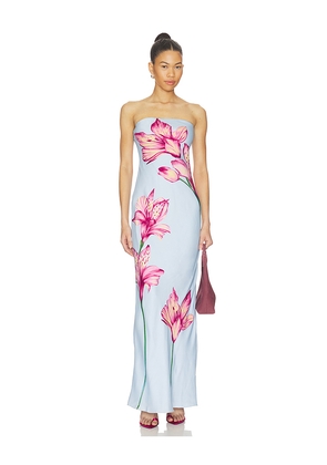 ROCOCO SAND Strapless Maxi Dress in Baby Blue. Size S. Also in XXS, XS, M, L, XL, XXL.