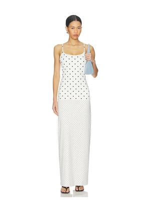 With Harper Lu Slip Dress in Ivory. Size S. Also in XS, M, L, XL.