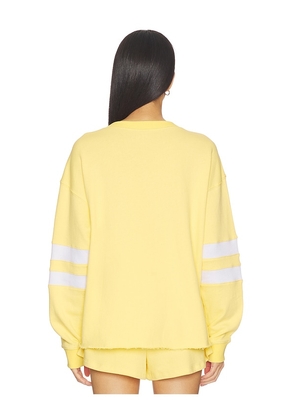 YEAR OF OURS Varsity Sweatshirt in Yellow. Size S. Also in XS, M, XL.