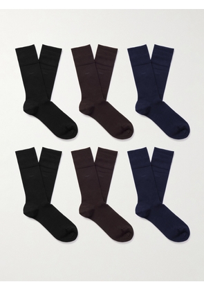 CDLP - Pack of Six Cotton-Blend Socks - Men - Multi - 42-43