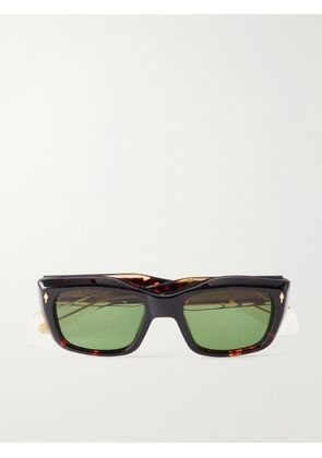 Jacques Marie Mage - Corniche Square-Frame Acetate Sunglasses - Men - Brown