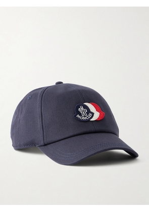 Moncler - Logo-Appliquéd Cotton-Twill Baseball Cap - Men - Blue