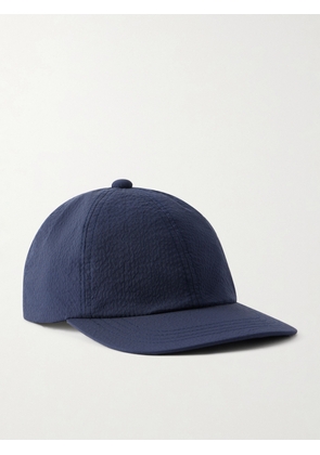 Beams Plus - 6 Panel Regimental Strap Seersucker Baseball Cap - Men - Blue