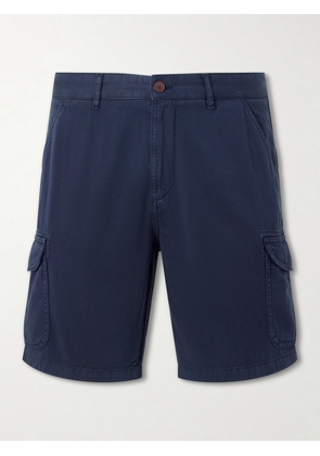 Mr P. - Straight-Leg Organic Cotton-Twill Cargo Shorts - Men - Blue - 28