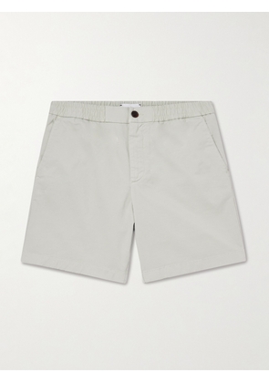 Mr P. - Straight-Leg Garment-Dyed Organic Cotton-Blend Twill Shorts - Men - Gray - 28
