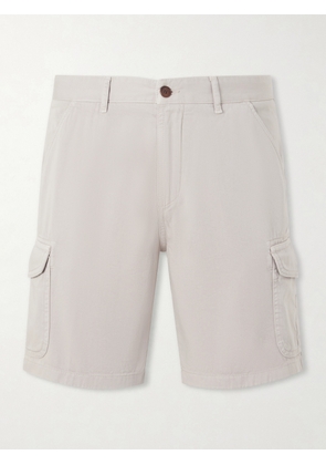 Mr P. - Straight-Leg Organic Cotton-Twill Cargo Shorts - Men - Neutrals - 28