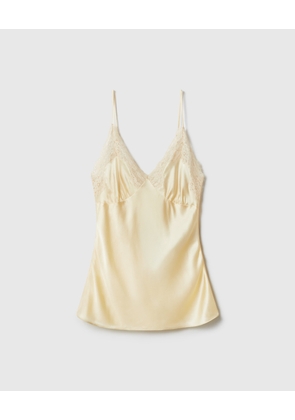Stella McCartney - Lace Trim Slip Top, Woman, New cream, Size: 42