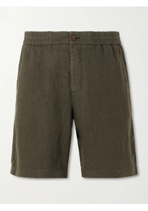 Mr P. - Straight-Leg Linen Shorts - Men - Green - 28