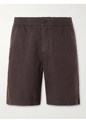 Mr P. - Straight-Leg Linen Shorts - Men - Brown - 28