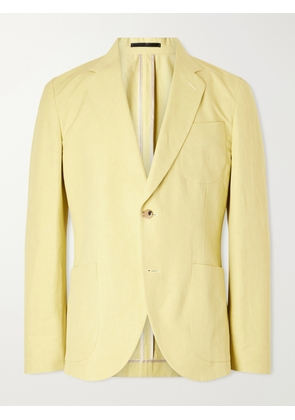 Paul Smith - Cotton and Linen-Blend Blazer - Men - Yellow - UK/US 36
