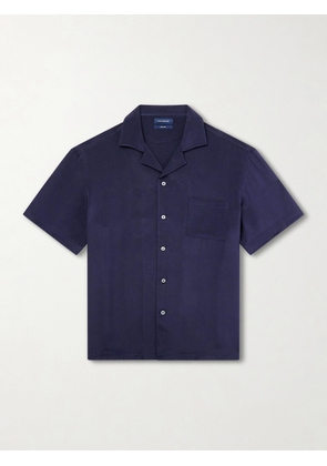 Thom Sweeney - Camp-Collar Silk Shirt - Men - Blue - S