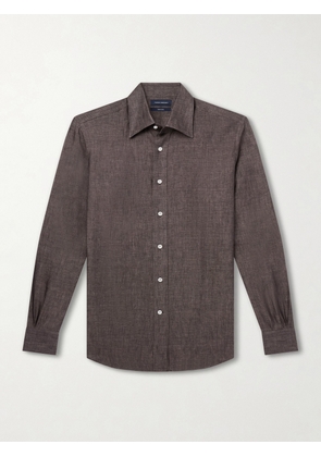 Thom Sweeney - Linen Shirt - Men - Brown - UK/US 15