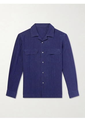 Thom Sweeney - Linen Shirt - Men - Blue - S