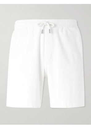 Mr P. - Straight-Leg Organic Cotton and Silk-Blend Terry Shorts - Men - White - XS