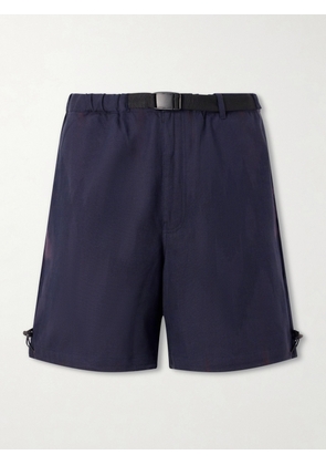 Kardo - Kami Wide-Leg Belted Cotton Shorts - Men - Black - S