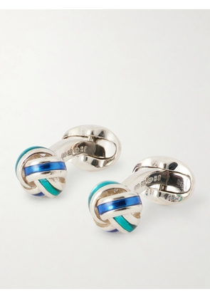 Deakin & Francis - Enamel Sterling Silver Cufflinks - Men - Blue