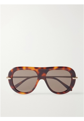 LOEWE - Slim Aviator-Style Tortoiseshell Acetate Sunglasses - Men - Tortoiseshell