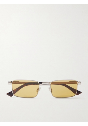 Bottega Veneta - Squared-Frame Metal Sunglasses - Men - Silver