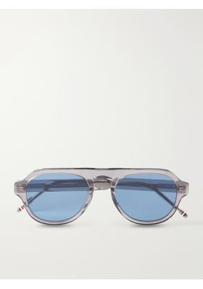 Thom Browne - Round-Frame Acetate Sunglasses - Men - Silver