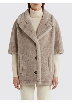 Fur Coat MAX MARA Woman color Moss Green