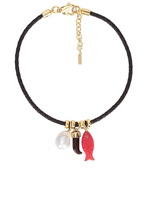 Eliou Pesca Necklace in Multi Color - Red. Size all.