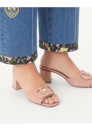 Valentino Garavani VLogo Signature Patent Leather Slide Sandal 60Mm Woman ROSE CANNELLE 35.5