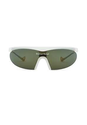 District Vision Koharu Eclipse Sunglasses in Sea Salt & D+ G15 - White. Size all.