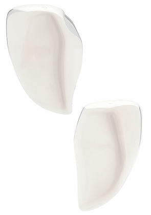 Bottega Veneta Sculptural Earrings in Silver - Metallic Silver. Size all.