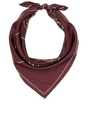 Bottega Veneta Printed Scarf in Barolo - Wine. Size all.