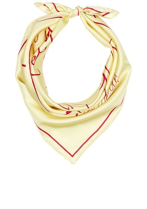 Bottega Veneta Printed Scarf in Butter - Yellow,Red. Size all.
