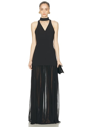 L'Academie by Marianna Serin Gown in Black - Black. Size XXS (also in L, M, S, XL, XS).