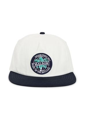 Malbon Palmera Snapback Hat in White & Midnight - White,Black. Size all.