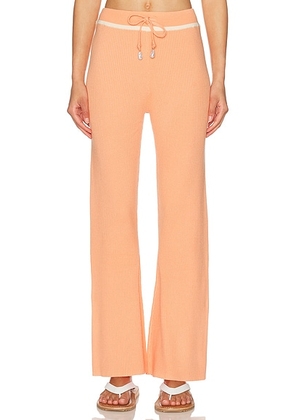 La Porte Summer Knit Pant in Coral Reef - Coral. Size XS (also in S, M, L).