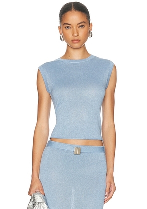 La Porte Willa Knit Tank Top in Sky Blue - Blue. Size XS (also in M, L).