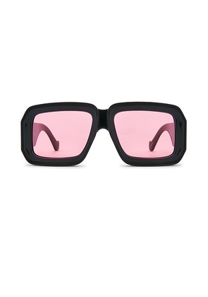 Loewe Paula's Ibiza Dive in Mask Sunglasses in Shiny Black & Violet - Black. Size all.