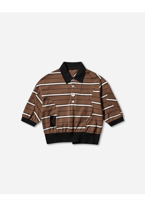 Women s Striped Polo Shirt Brown