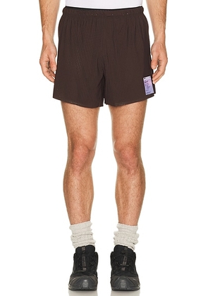 Satisfy Space-O 5 Shorts in Deep Mahogany - Brown. Size XL (also in ).