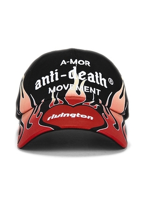 RRR123 Anti Death Hat in Black - Black,Red. Size all.